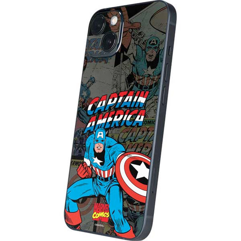 Marvel Classic Comics Captain America Vintage iPhone 14 Plus Skin